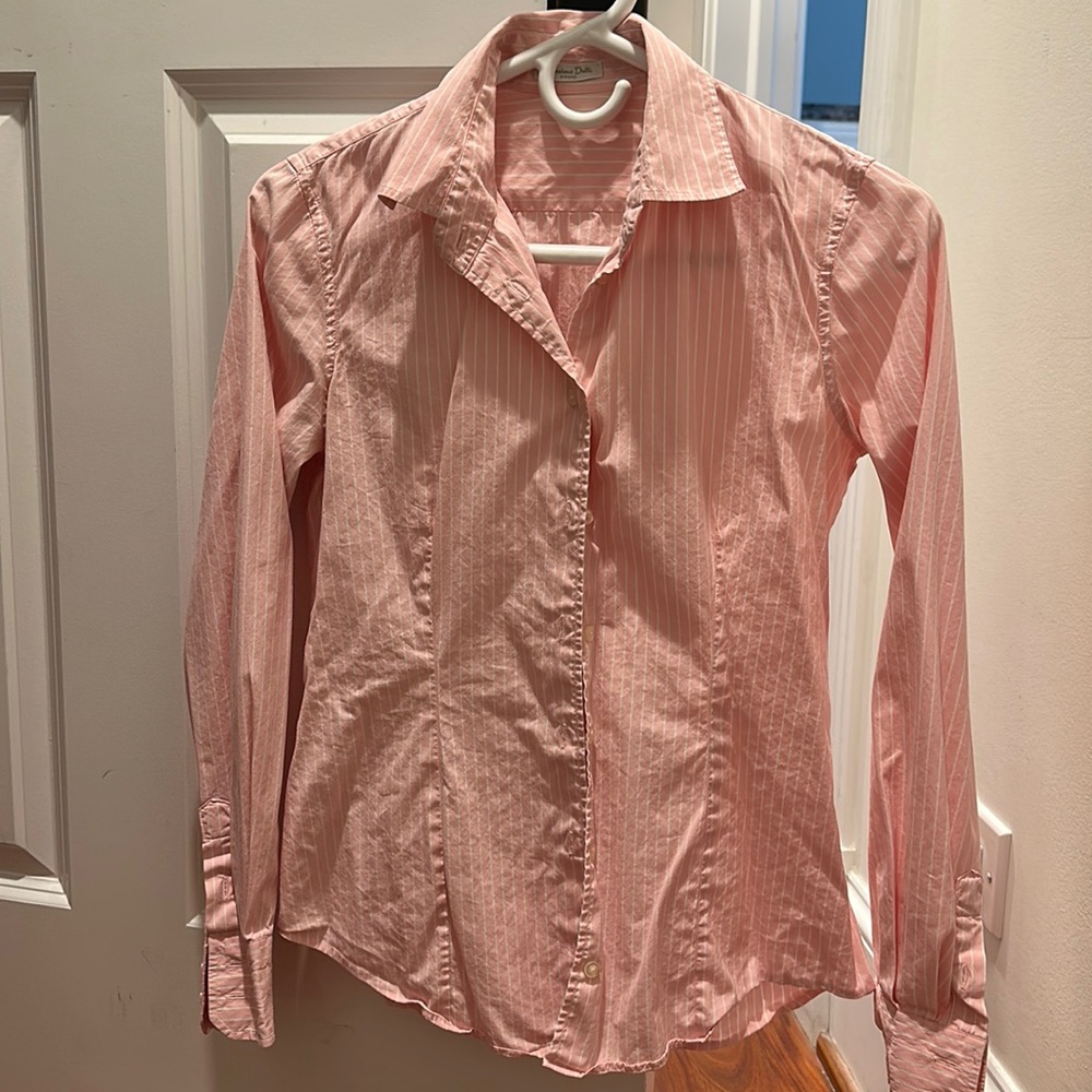 Massimo Dutti Pink designer women’s striped shirt - ITA 38/28 US S